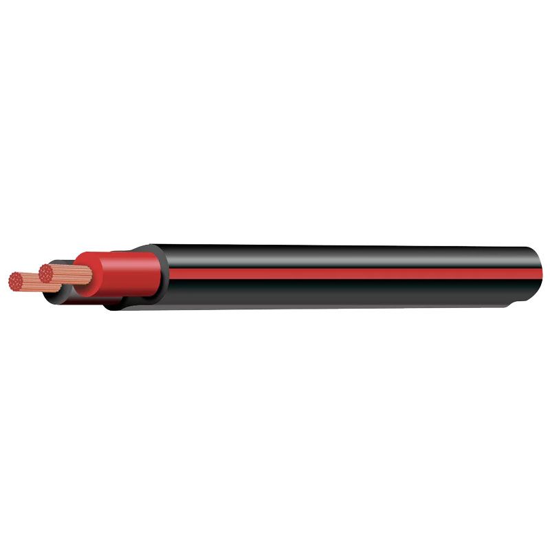 BLK/RED 6 B&S TWIN CORE PER METRE TWIN SHEATH 103 AMP RATING 90 DEG 168 STRANDS @ 0.32MM