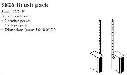 Bosch Alternator Brush Suit Halfback Bosch Australian & European Alternators x 2