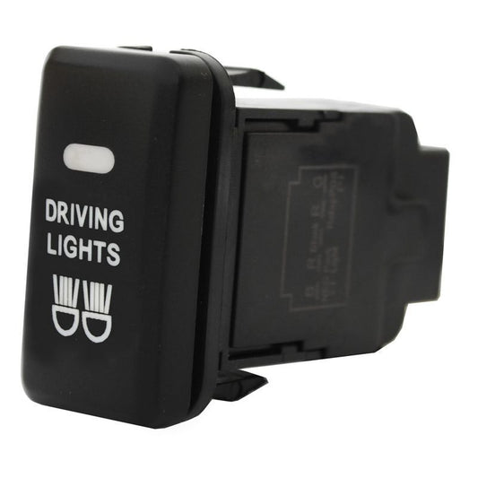 TOYOTA DRIVING LIGHT SWITCH 35X16MM HOLE SIZE GREEN LED DRIVING LIGHT SYMBOL 3AMP MAX