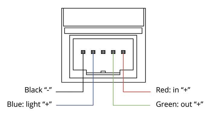 TOYOTA UNIVERSAL SWITCH 28 X 17MM HOLE SIZE BLUE LED 3AMP MAX. HILUX 2016 - 2021 AEOSW5155B