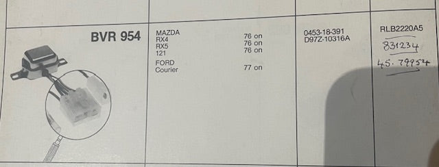 Voltage Regulator Suit Mazda RX7 79-85 RX4 RX5 121 RX2 BVR954 831234
