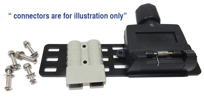 Metal Bracket Suits Anderson Plug And Trailer Sockets Powder Coated 165X40X3mm AEOA2431