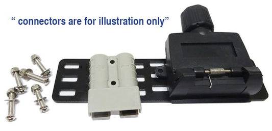 Metal Bracket Suits Anderson Plug And Trailer Sockets Powder Coated 165X40X3mm AEOA2431