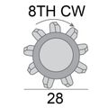 STR MTR 12V 0.9KW 8TH CW SUITS MITSUBISHI, HYUNDAI ENG 4G32, 4G37, 4G53 AEOSM225